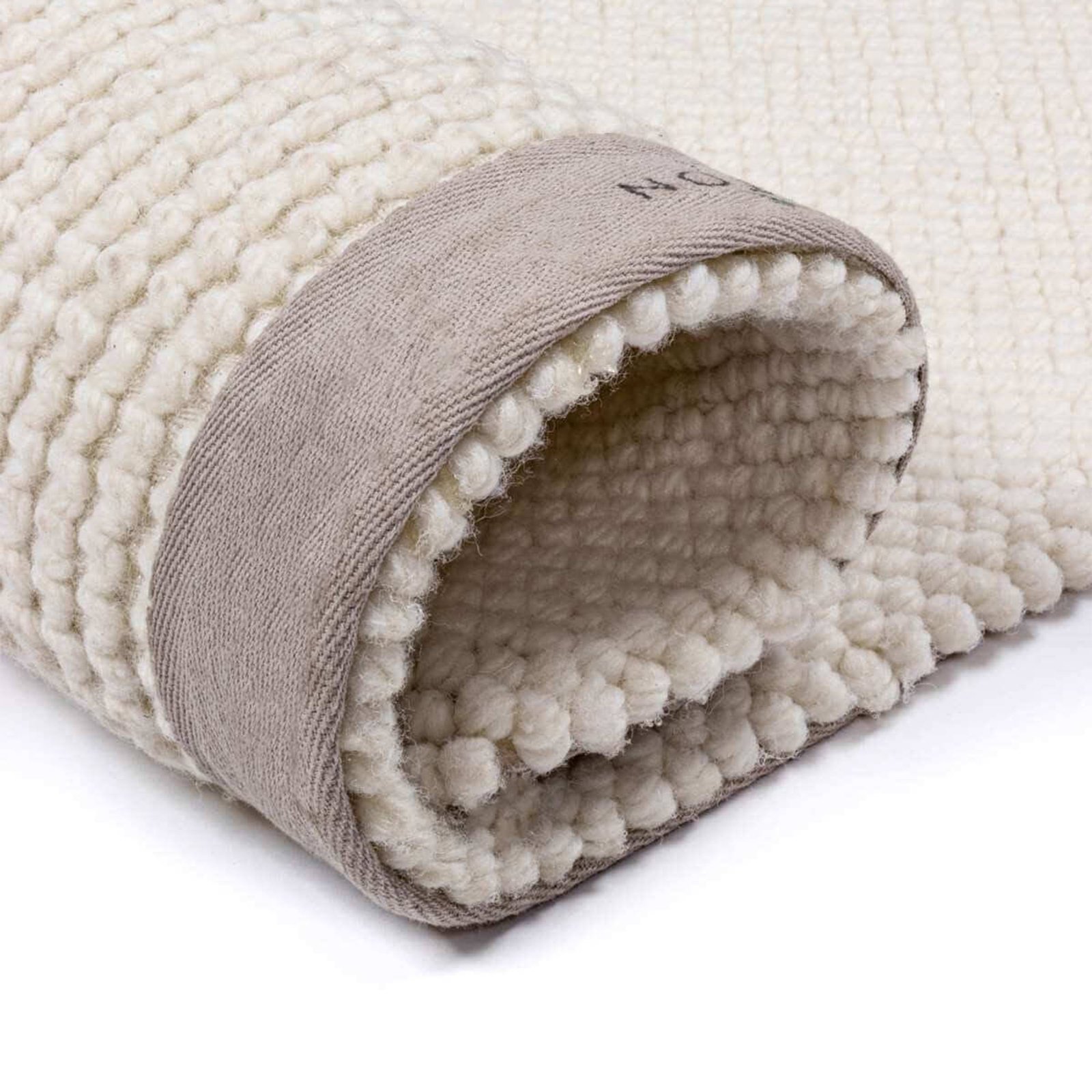 Wholesale Premium Quality Modern Cream Natural 100% New Zealand Wool Handcrafted Durable Luxurious Soft Plush Solid Color Loop